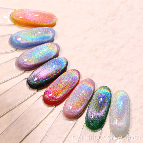 2022 Nieuwste gelproduct Holografisch effect Laser Cat Eye Gel Pools Nail Art Magnet Rainbow Cat Eye